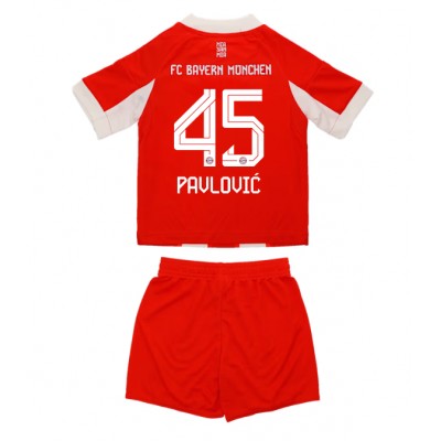FC Bayern München Barn Hemmaställ 2025/26 Aleksandar Pavlović #45 Kortärmad + Shorts 1 FC Bayern München Barn Hemmaställ 2025/26 Aleksandar Pavlović #45 Kortärmad + Shorts