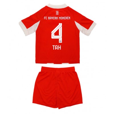 FC Bayern München Barn Hemmaställ 2025/26 Jonathan Tah #4 Kortärmad + Shorts