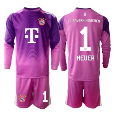 FC Bayern München Manuel Neuer #1 Lila Målvakt Tredjeställ Barn 2025–26 Långärmad Tröja + Shorts 1 FC Bayern München Manuel Neuer #1 Lila Målvakt Tredjeställ Barn 2025–26 Långärmad Tröja + Shorts