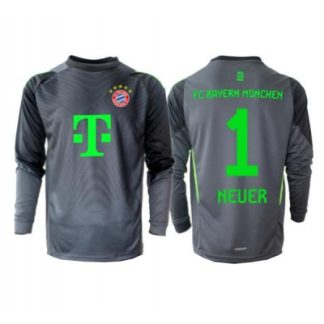FC Bayern München Manuel Neuer #1 Svart/Grå Målvakt Bortatröja Herr 2025–26 Långärmad
