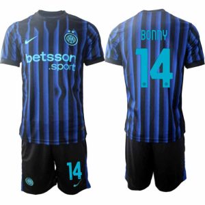 Inter Milan Ange-Yoan Bonny #14 Herr Hemmaställ 2025-26 Tröja + Shorts
