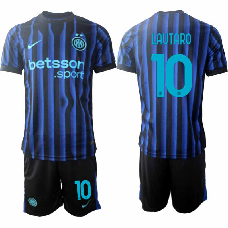 Inter Milan Lautaro Martínez #10 Herr Hemmaställ 2025-26 Tröja + Shorts