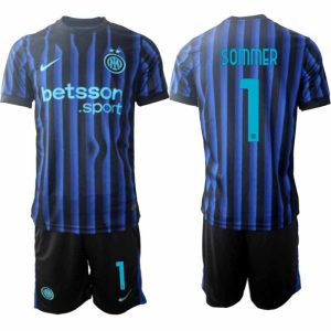 Inter Milan Yann Sommer #1 Herr Hemmaställ 2025-26 Tröja + Shorts
