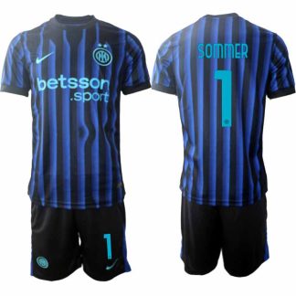 Inter Milan Yann Sommer #1 Herr Hemmaställ 2025-26 Tröja + Shorts