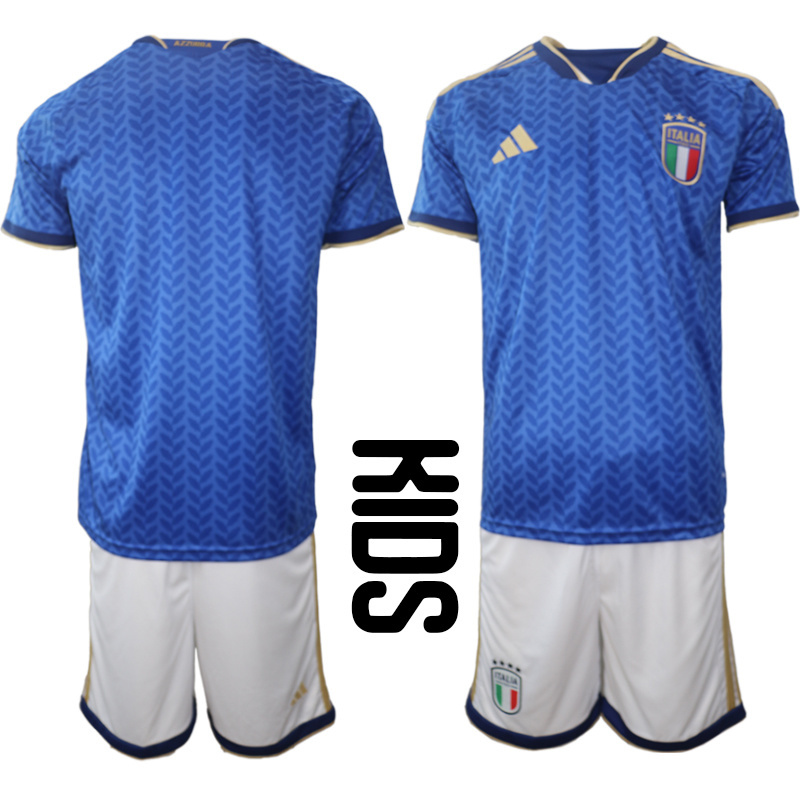 Italien 2026 VM Barn Hemmaställ Tröja + Shorts Fotbollskit 1 Italien 2026 VM Barn Hemmaställ Tröja + Shorts Fotbollskit