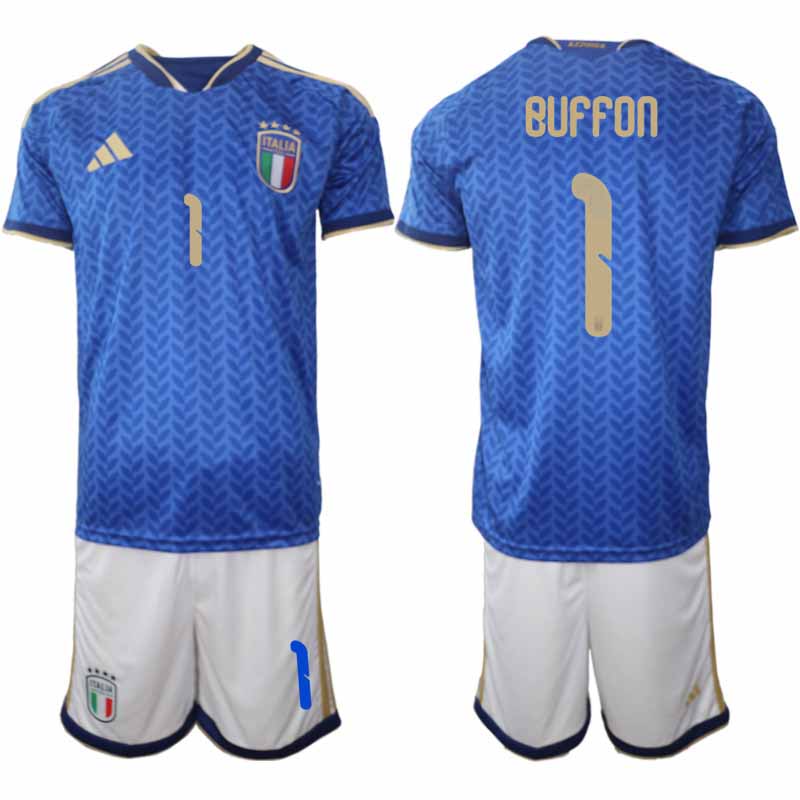 Italien 2026 FIFA VM Herr Hemmaställ #1 Gianluigi Buffon Tröja + Shorts 1 Italien 2026 FIFA VM Herr Hemmaställ #1 Gianluigi Buffon Tröja + Shorts