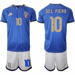 Italien 2026 FIFA VM Herr Hemmaställ #10 Alessandro Del Piero Tröja + Shorts