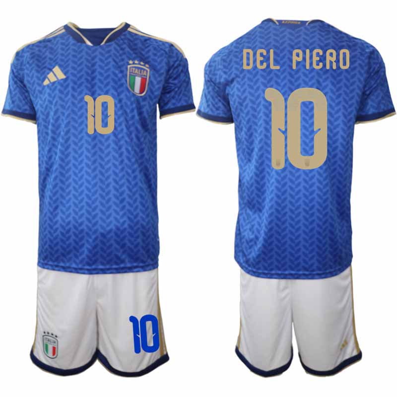 Italien 2026 FIFA VM Herr Hemmaställ #10 Alessandro Del Piero Tröja + Shorts