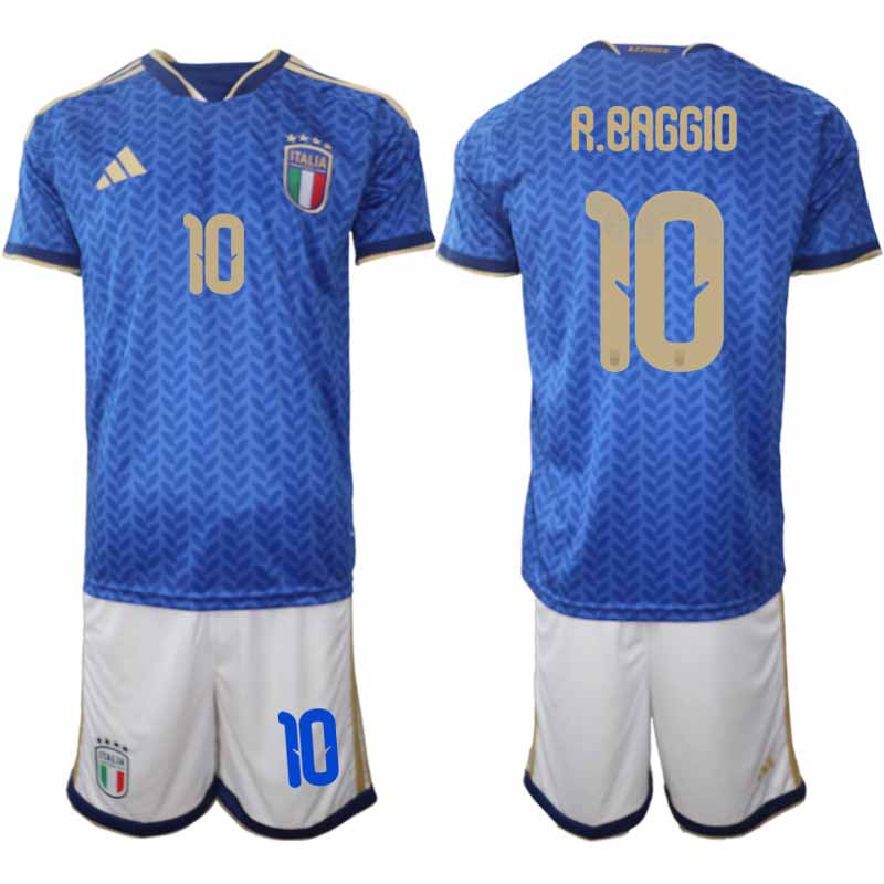 Italien 2026 FIFA VM Herr Hemmaställ #10 Roberto Baggio Tröja + Shorts