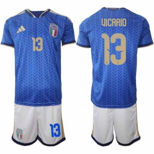 Italien 2026 FIFA VM Herr Hemmaställ #13 Guglielmo Vicario Tröja + Shorts