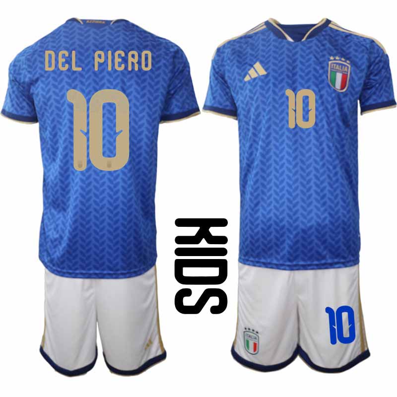 Italien 2026 VM Hemmaställ Barn Alessandro Del Piero #10 Tröja + Shorts 1 Italien 2026 VM Hemmaställ Barn Alessandro Del Piero #10 Tröja + Shorts