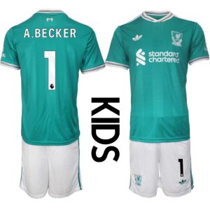 Liverpool FC Alisson Becker #1 Barn Tredjeställ 2025-26 Tröja + Shorts