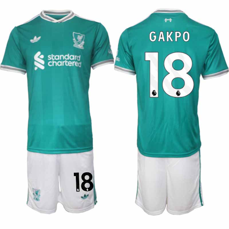 Liverpool FC Cody Gakpo #18 Herr Tredjeställ 2025-26 Tröja + Shorts 1 Liverpool FC Cody Gakpo #18 Herr Tredjeställ 2025-26 Tröja + Shorts