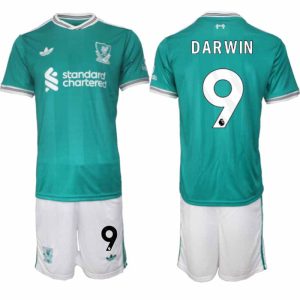 Liverpool FC Darwin Núñez #9 Herr Tredjeställ 2025-26 Tröja + Shorts