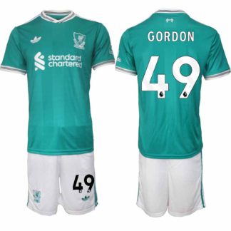 Liverpool FC Kaide Gordon #49 Herr Tredjeställ 2025-26 Tröja + Shorts