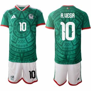 Mexiko 2026 VM Hemmaställ Herr Alexis Vega #10 Kortärmad Fotbollströja + Shorts