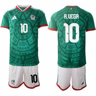 Mexiko 2026 VM Hemmaställ Herr Alexis Vega #10 Kortärmad Fotbollströja + Shorts