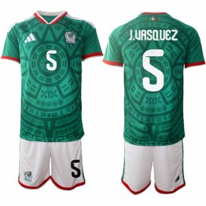 Mexiko 2026 VM Hemmaställ Herr Johan Vásquez #5 Kortärmad Fotbollströja + Shorts