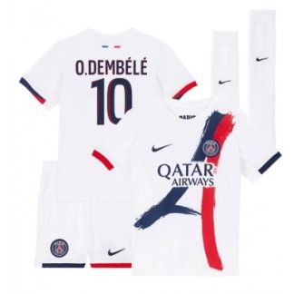 Paris Saint-Germain Barn Bortaställ 2025/26 Ousmane Dembele 10 Kortärmad Tröja + Shorts