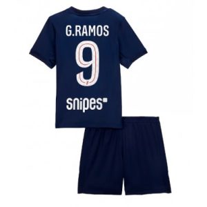 Paris Saint-Germain Barn Hemmaställ 2025/26 Gonçalo Ramos 9 Kortärmad Tröja + Shorts