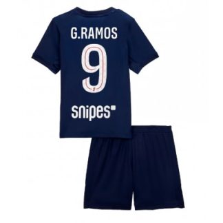 Paris Saint-Germain Barn Hemmaställ 2025/26 Gonçalo Ramos 9 Kortärmad Tröja + Shorts