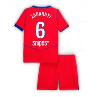 Paris Saint-Germain Barn Tredjeställ 2025/26 Illia Zabarnyi 6 Kortärmad Tröja + Shorts
