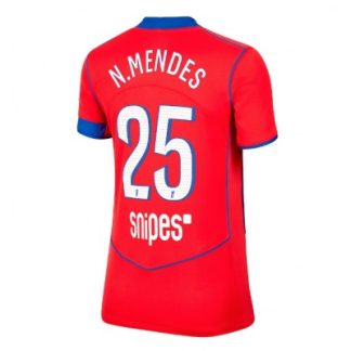 Paris Saint-Germain Dam Tredjetröja 2025/26 Nuno Mendes 25 Kortärmad Fotbollströja
