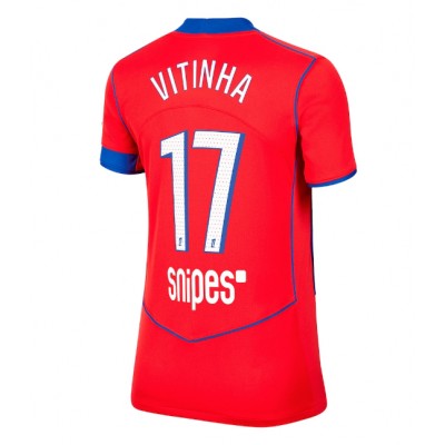Paris Saint-Germain Dam Tredjetröja 2025/26 Vitinha 17 Kortärmad Fotbollströja 1 Paris Saint-Germain Dam Tredjetröja 2025/26 Vitinha 17 Kortärmad Fotbollströja