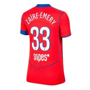 Paris Saint-Germain Dam Tredjetröja 2025/26 Warren Zaire-Emery 33 Kortärmad Fotbollströja