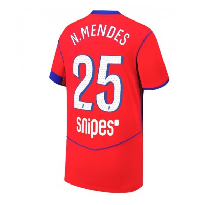 Paris Saint-Germain Herr Tredjetröja 2025/26 Nuno Mendes 25 Kortärmad Fotbollströja 1 Paris Saint-Germain Herr Tredjetröja 2025/26 Nuno Mendes 25 Kortärmad Fotbollströja
