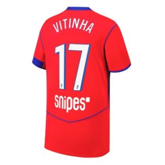 Paris Saint-Germain Herr Tredjetröja 2025/26 Vitinha 17 Kortärmad Fotbollströja