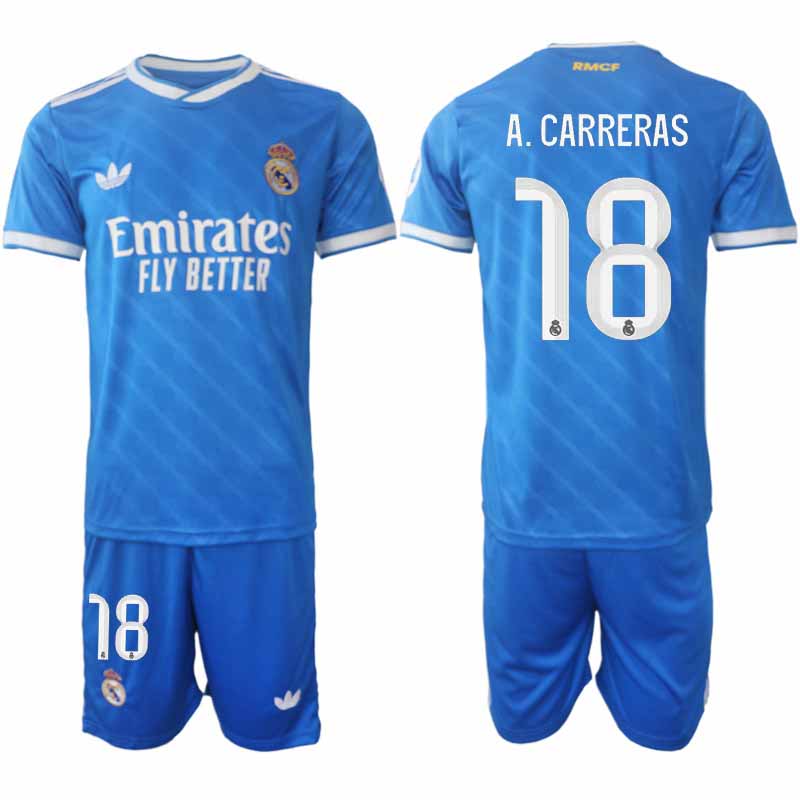 Real Madrid Álvaro Carreras #18 Herr Tredjeställ 2025-26 Tröja + Shorts 1 Real Madrid Álvaro Carreras #18 Herr Tredjeställ 2025-26 Tröja + Shorts