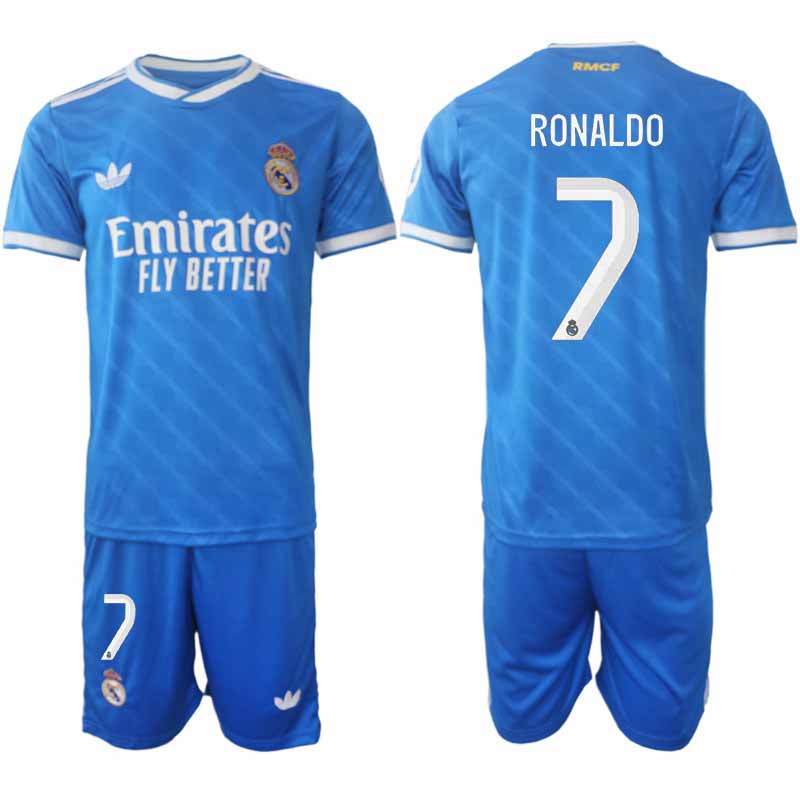 Real Madrid Cristiano Ronaldo #7 Herr Tredjeställ 2025-26 Tröja + Shorts 1 Real Madrid Cristiano Ronaldo #7 Herr Tredjeställ 2025-26 Tröja + Shorts