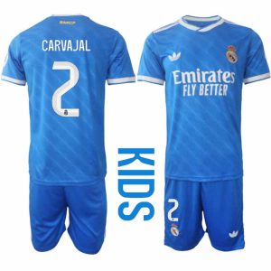 Real Madrid Dani Carvajal #2 Barn Tredjeställ 2025-26 Tröja + Shorts