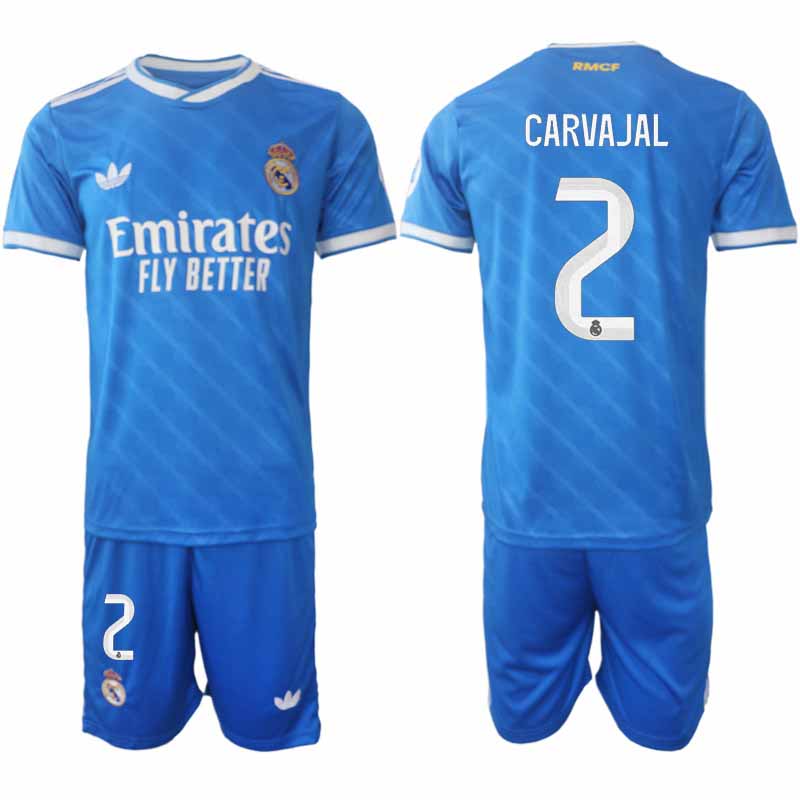 Real Madrid Dani Carvajal #2 Herr Tredjeställ 2025-26 Tröja + Shorts 1 Real Madrid Dani Carvajal #2 Herr Tredjeställ 2025-26 Tröja + Shorts