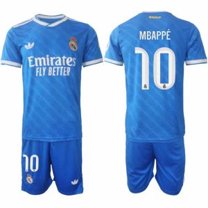 Real Madrid Kylian Mbappé #10 Herr Tredjeställ 2025-26 Tröja + Shorts
