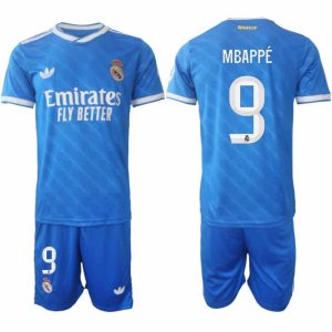 Real Madrid Kylian Mbappé #9 Herr Tredjeställ 2025-26 Tröja + Shorts