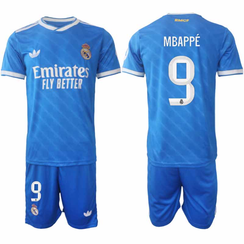 Real Madrid Kylian Mbappé #9 Herr Tredjeställ 2025-26 Tröja + Shorts 1 Real Madrid Kylian Mbappé #9 Herr Tredjeställ 2025-26 Tröja + Shorts