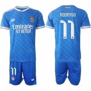 Real Madrid Rodrygo #11 Herr Tredjeställ 2025-26 Tröja + Shorts