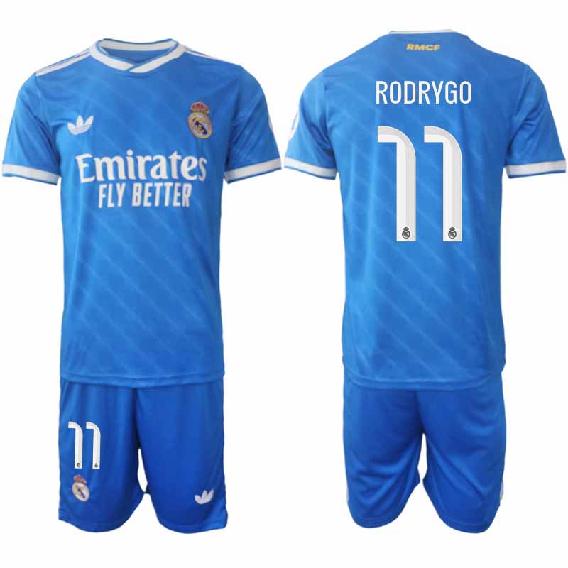 Real Madrid Rodrygo #11 Herr Tredjeställ 2025-26 Tröja + Shorts