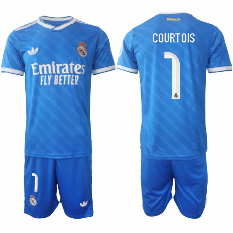 Real Madrid Thibaut Courtois #1 Herr Tredjeställ 2025-26 Tröja + Shorts 1 Real Madrid Thibaut Courtois #1 Herr Tredjeställ 2025-26 Tröja + Shorts