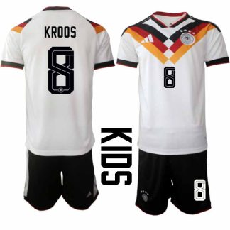 Tyskland 2026 VM Hemmaställ Barn Toni Kroos #8 Kortärmad Tröja + Shorts