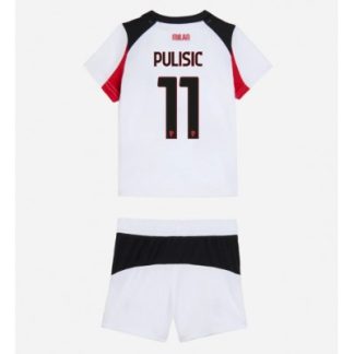 AC Milan 2025/26 Bortatröja Barn Set – Christian Pulisic #11 Kortärmad Fotbollströja med Shorts