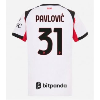 AC Milan 2025/26 Bortatröja Dam Strahinja Pavlović #31 Kortärmad Fotbollströja