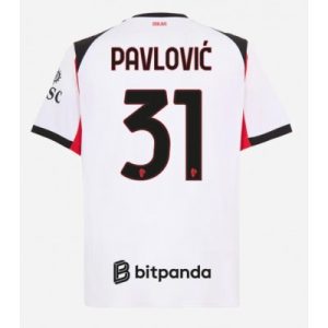 AC Milan 2025/26 Bortatröja Herr Strahinja Pavlović #31 Kortärmad Fotbollströja