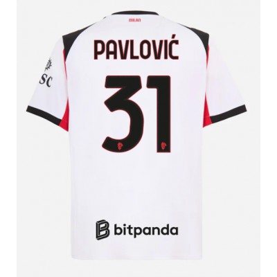 AC Milan 2025/26 Bortatröja Herr Strahinja Pavlović #31 Kortärmad Fotbollströja