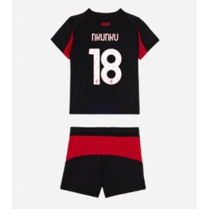 AC Milan 2025/26 Hemmatröja Barn Set – Christopher Nkunku #18 Kortärmad Fotbollströja med Shorts