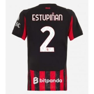 AC Milan 2025/26 Hemmatröja Dam Pervis Estupiñán #2 Kortärmad Fotbollströja