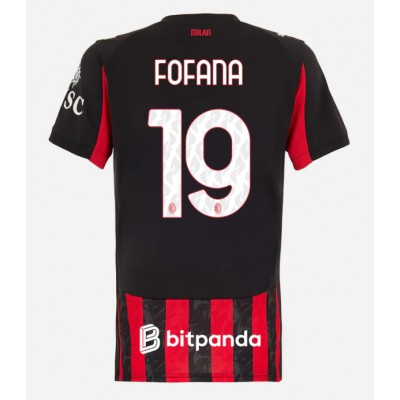 AC Milan 2025/26 Hemmatröja Dam Youssouf Fofana #19 Kortärmad Fotbollströja