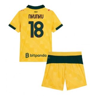 AC Milan 2025/26 Tredjetröja Barn Set – Christopher Nkunku #18 Kortärmad Fotbollströja med Shorts